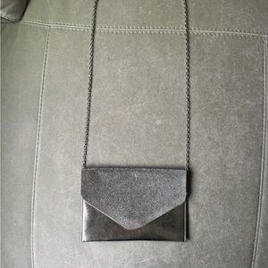 Olivia Miller Gold Silver Clutch with Envelope Design